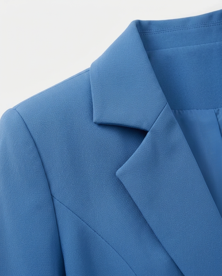 Sukienka Damska Marynarska | Dopasowany Krój | Pasek w Talii | Na Co Dzień