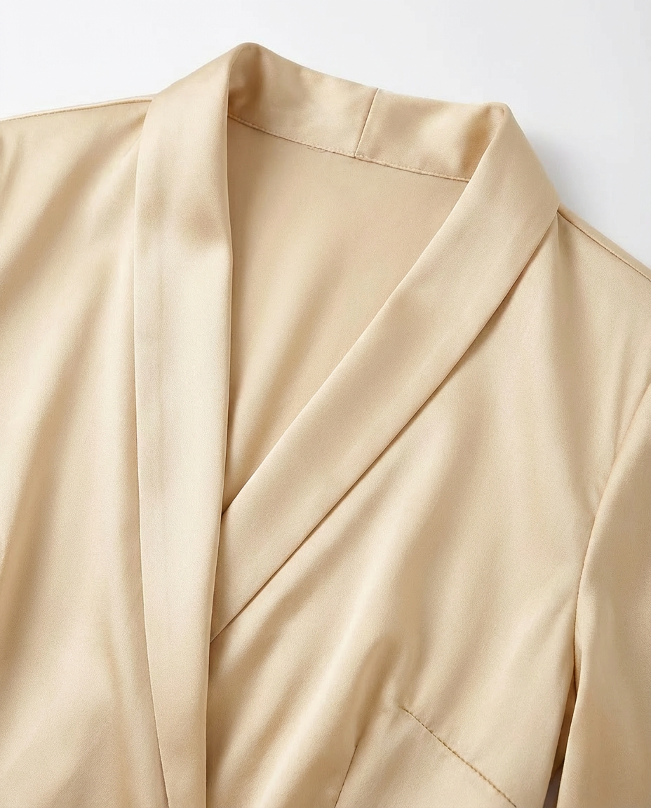 Sukienka Damska Elegancka Sukienka na Wesele | Krój Crossover | Satynowy Materiał | Na Wiosnę i Lato