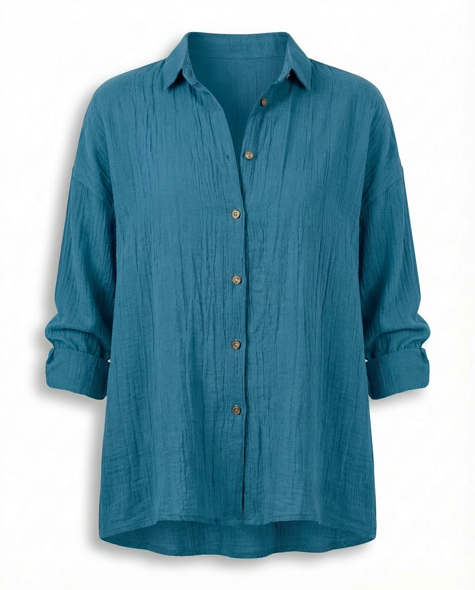 Koszula Damska Elegancka | Dopasowany Krój | Plisowany Design | Do Pracy i Na Wyjścia