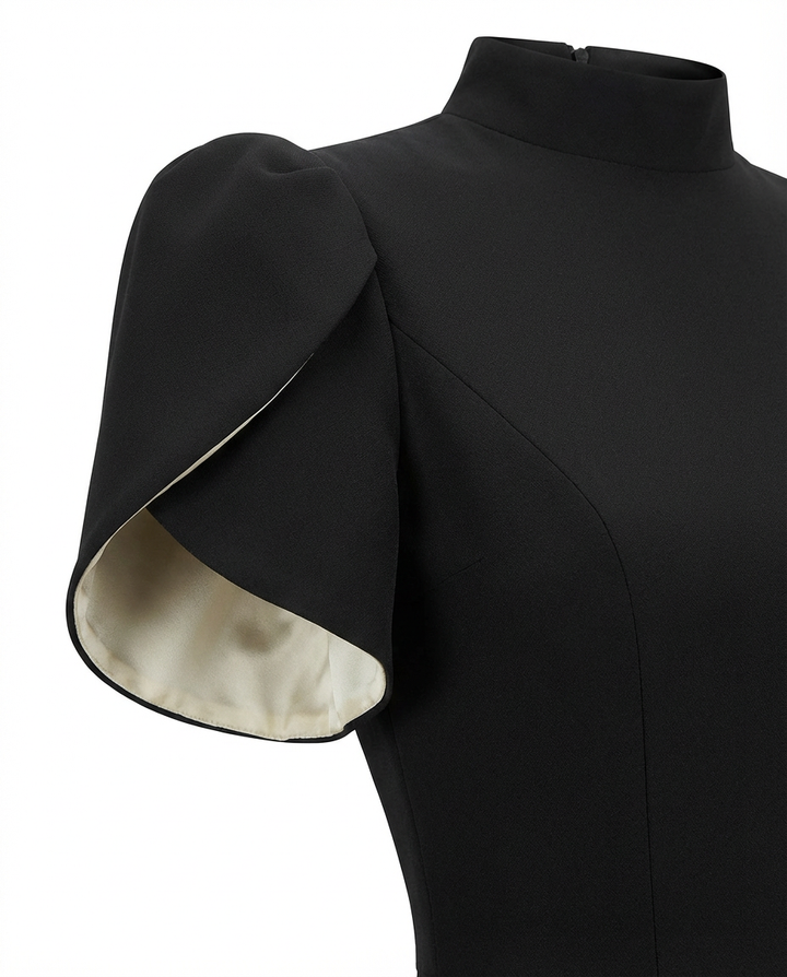 Sukienka Damska Mini Elegancka | Dopasowany Krój | Odkryte Plecy | Na Wieczór i Specjalne Okazje