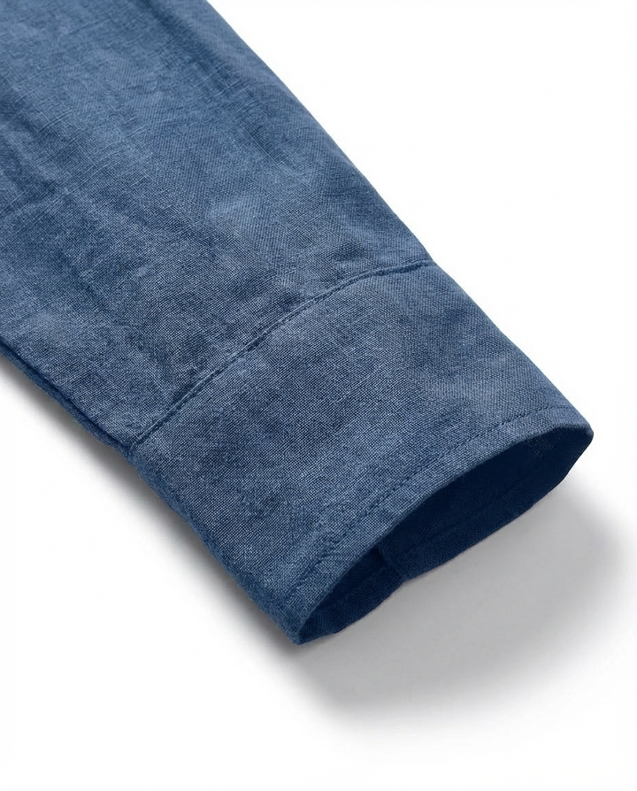 Koszula Męska Tradycyjna Koszula Lniana Męska | Regularny Krój | Oddychająca Tkanina | Na Co Dzień