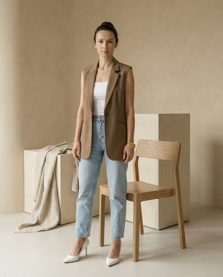 Marynarka Damska Marynarki Damskie | Dopasowany Krój | Funkcjonalne Kieszenie | Do Pracy i Na Co Dzień