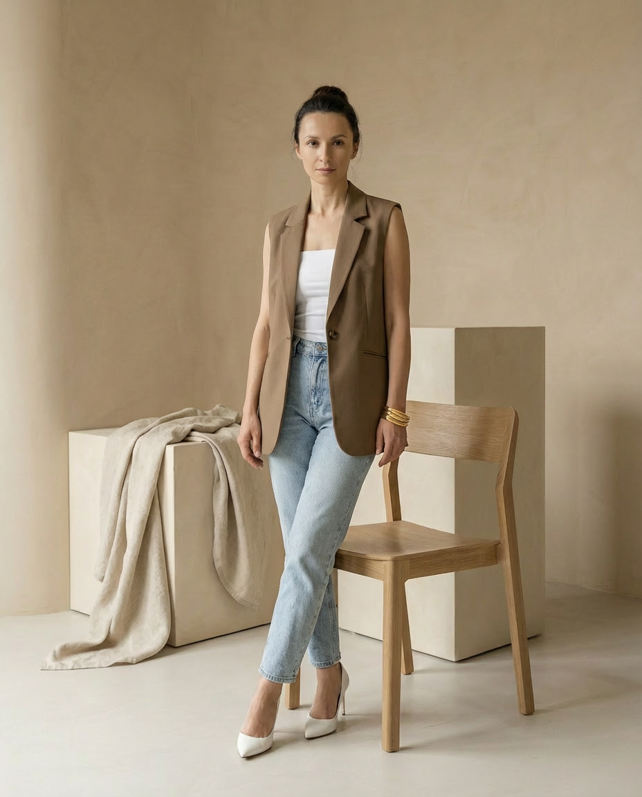 Marynarka Damska Marynarki Damskie | Dopasowany Krój | Funkcjonalne Kieszenie | Do Pracy i Na Co Dzień