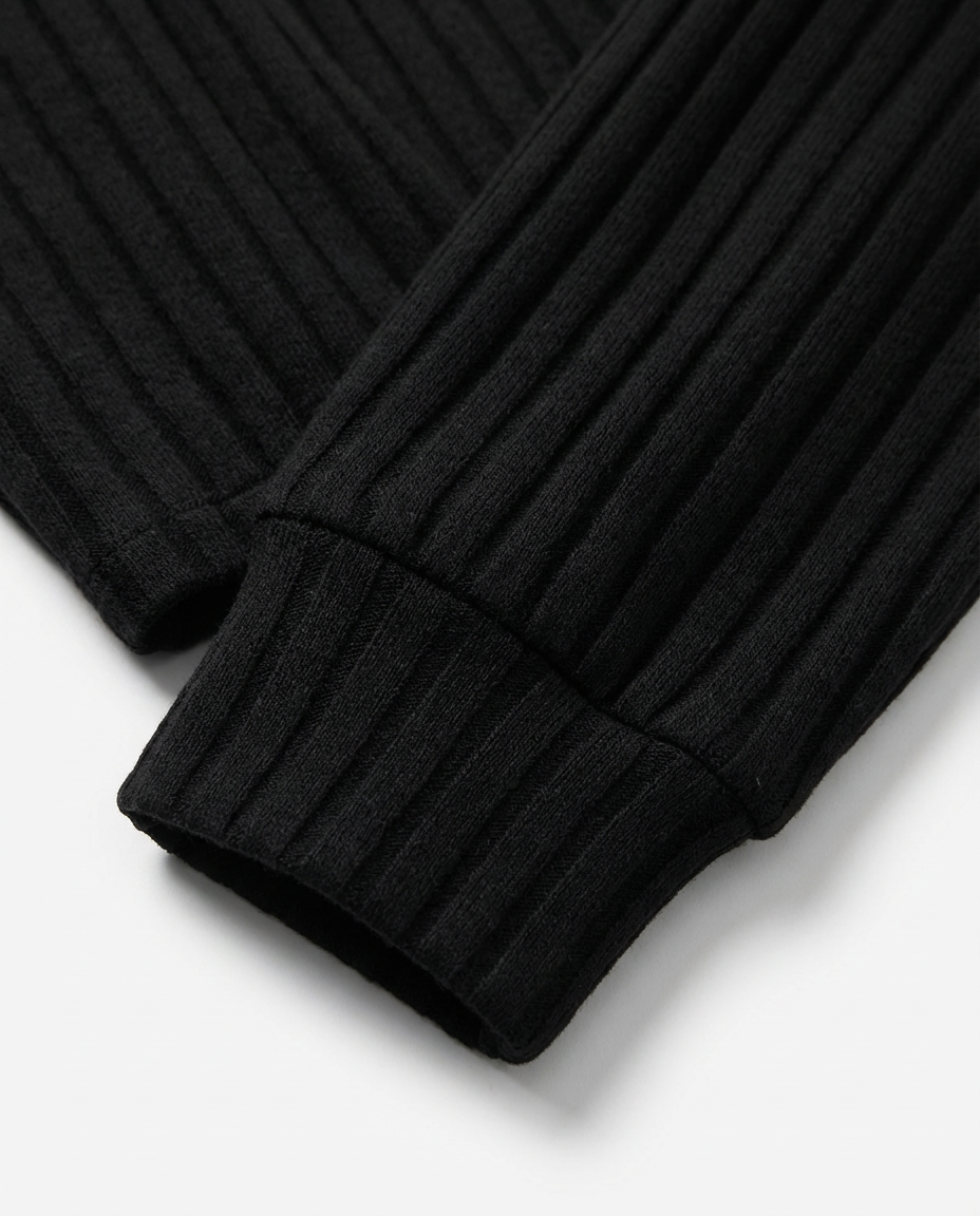 Damski Komplet Dzianinowy | Prążkowana Tkanina | Swobodny Krój | Na Co Dzień i Do Domu - 6