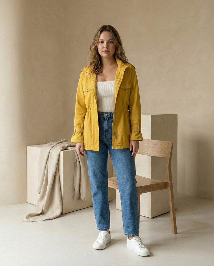 Kurtka damska | Dopasowana | Wiatroszczelna | Na jesień