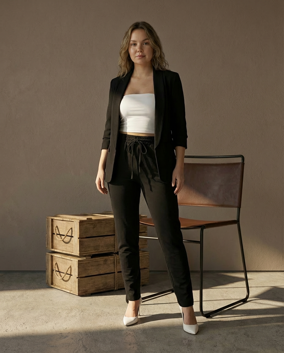 Garnitur Damski Elegancki Komplet | Lekki Materiał, Nowoczesny Krój - 2