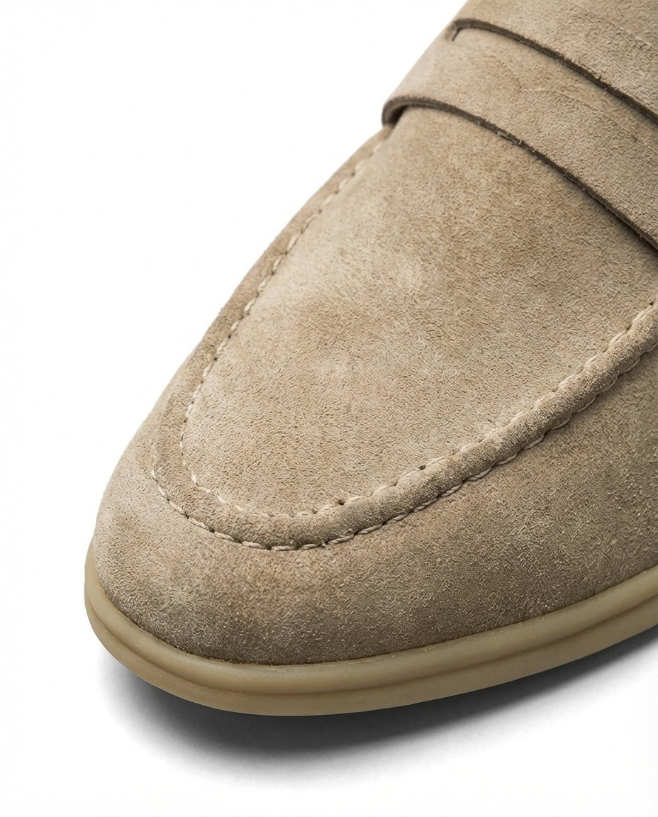 Mokasyny męskie zamszowe | Klasyczny krój | Wsuwane | Na wiosnę i lato