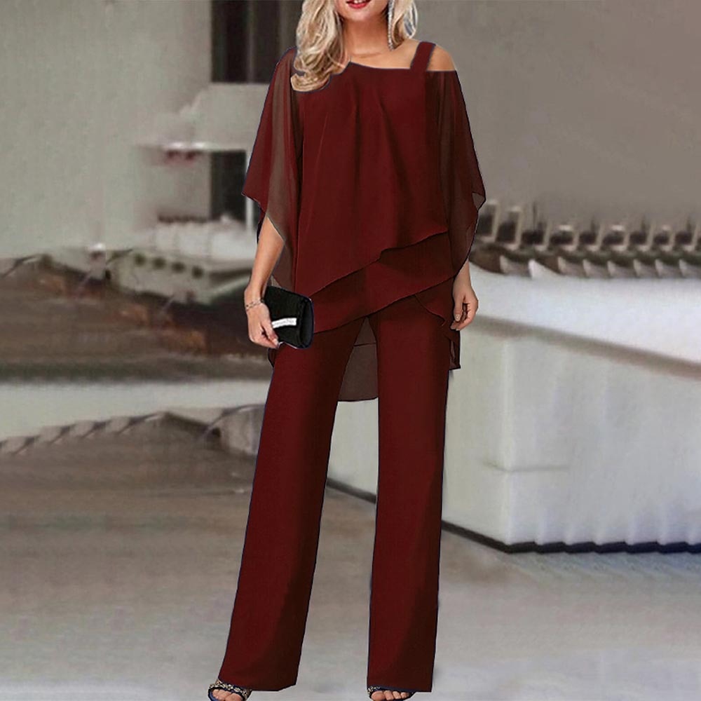 Elegancki Damski Zestaw Dwuczęściowy | Luźny Krój | Szykowny Styl na Wieczór