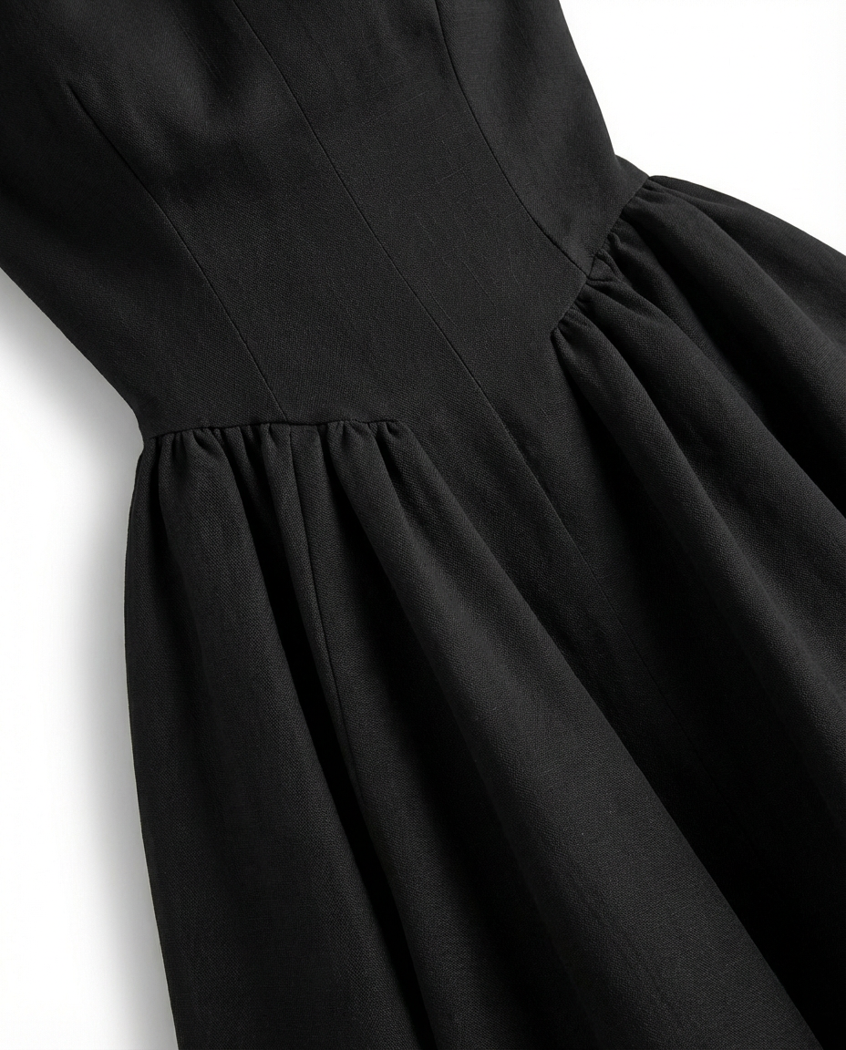 Sukienka Midi Damska Elegancka | Dopasowany Krój | Zwiewna Spódnica | Na Uroczystości