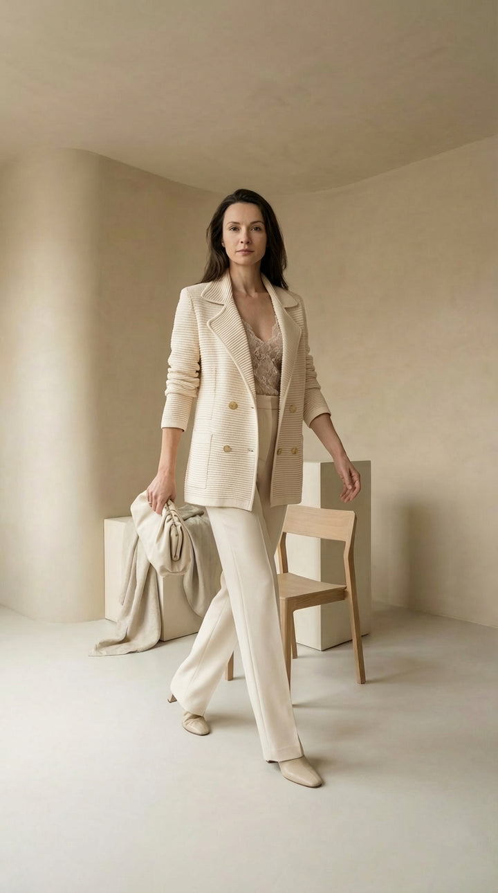 Marynarka Damska Elegancka | Dopasowany Krój | Nowoczesny Styl | Na Co Dzień i Do Pracy