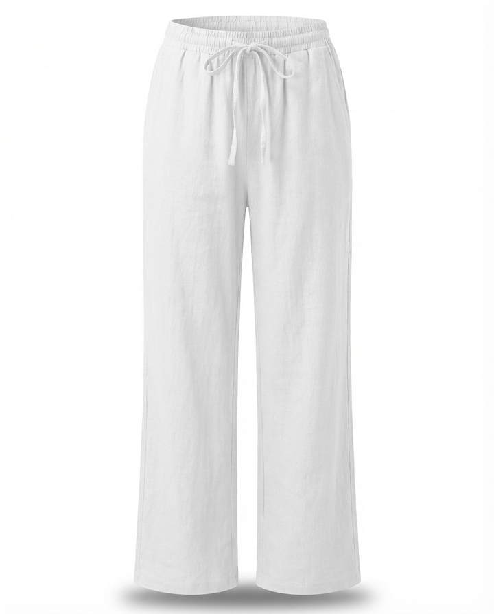 Spodnie Damskie Lniane Wygodne | Luźny Krój | Ekologiczny Len | Na Co Dzień