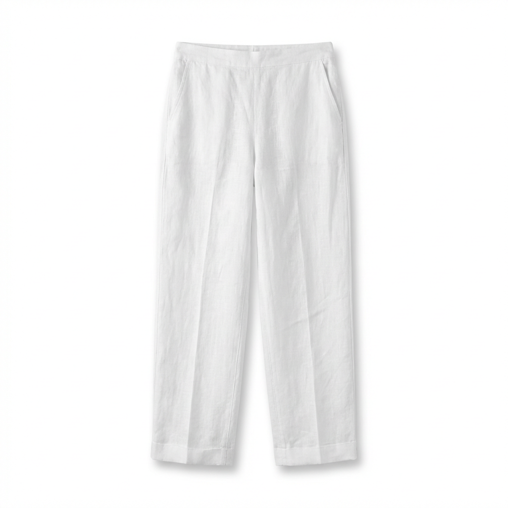 Spodnie Damskie Lniane Eleganckie | Workowaty Krój | Lekkie Materiały | Na Co Dzień