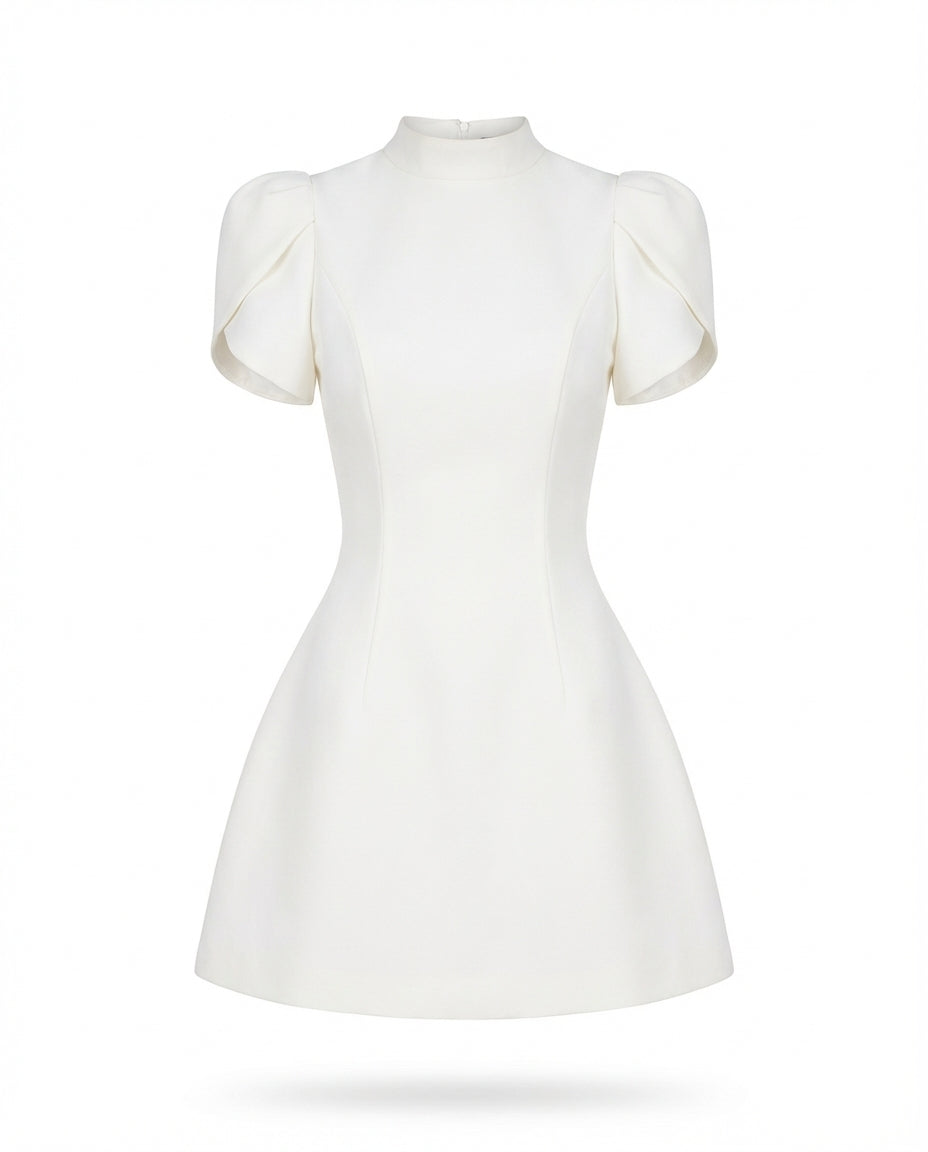 Sukienka Damska Mini Elegancka | Dopasowany Krój | Odkryte Plecy | Na Wieczór i Specjalne Okazje