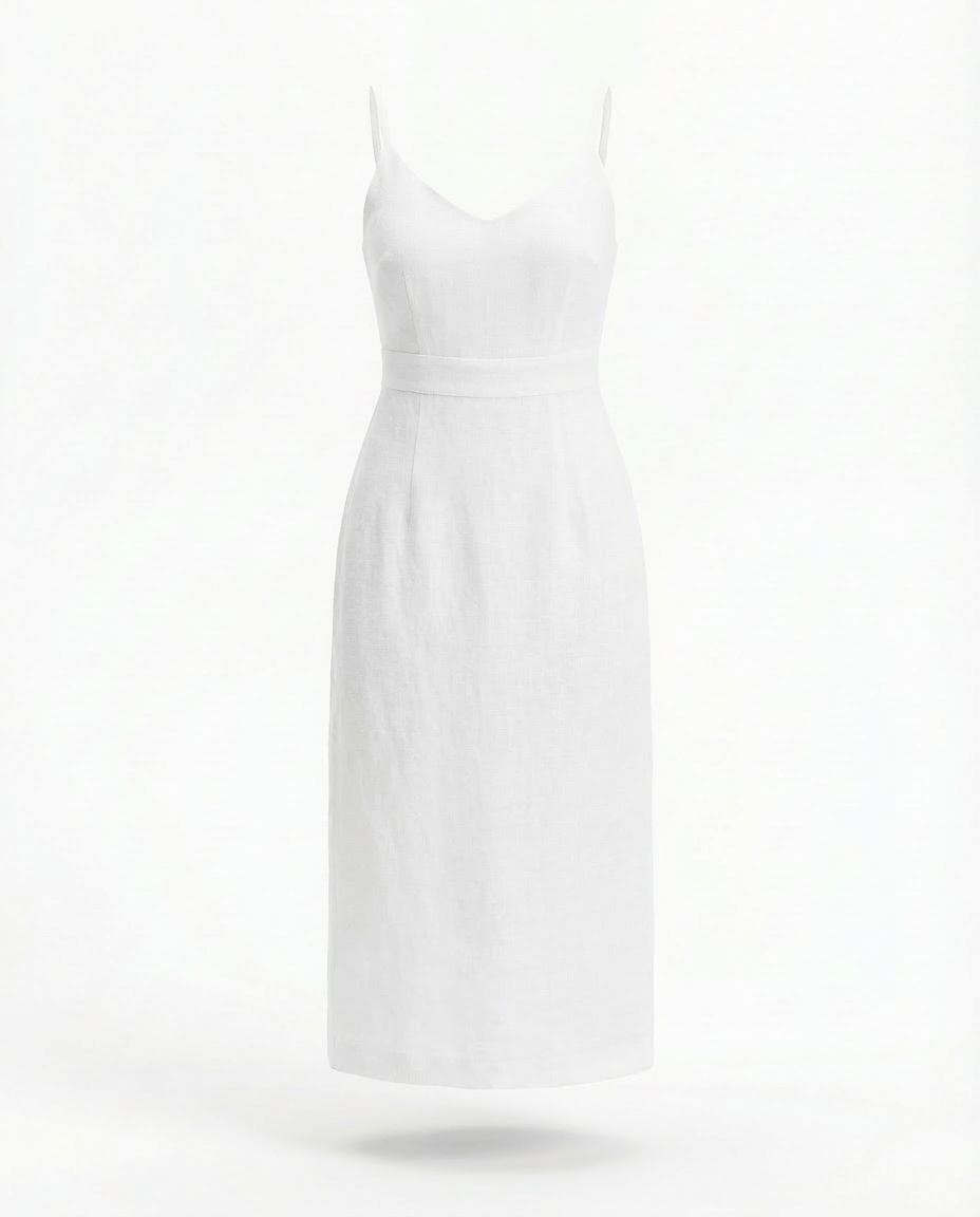 Sukienka Damska Letnia Elegancka | Krój w Kształcie Litery A | Wycięcie na Plecach | Na Co Dzień