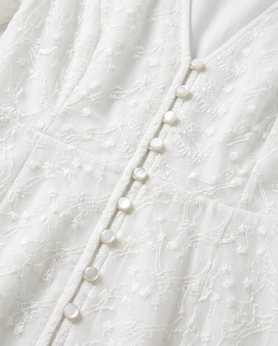 Luźna sukienka damska | Krój midi | Koronkowe detale | Na lato i imprezy