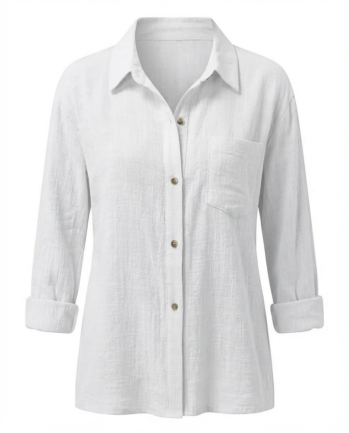 Bluzka Damska Elegancka | Luźny Krój | Miękka Tkanina | Na Wiosnę i Jesień