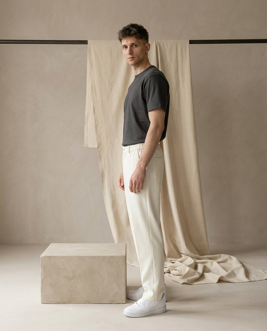 Spodnie Męskie Plisowane Eleganckie | Prosty Krój | Funkcjonalne Kieszenie | Do Pracy i Na Oficjalne Okazje