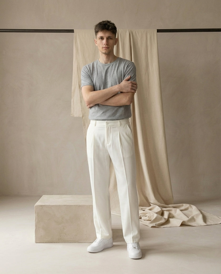 Spodnie Męskie Spodnie Dresowe Męskie | Prosty Krój | Wygodny Pas | Na Co Dzień