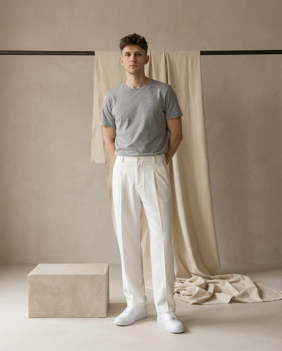 Spodnie Męskie Spodnie Dresowe Męskie | Prosty Krój | Wygodny Pas | Na Co Dzień