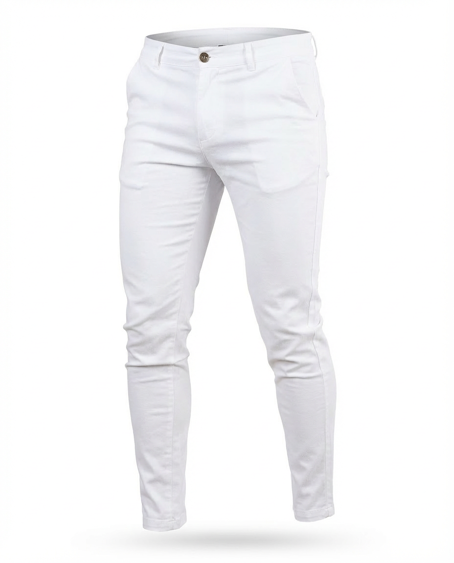 Spodnie Męskie Dopasowane | Wąski Krój | Wygodny Materiał | Do Pracy i Na Co Dzień