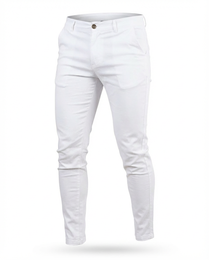 Spodnie Męskie Dopasowane | Wąski Krój | Wygodny Materiał | Do Pracy i Na Co Dzień