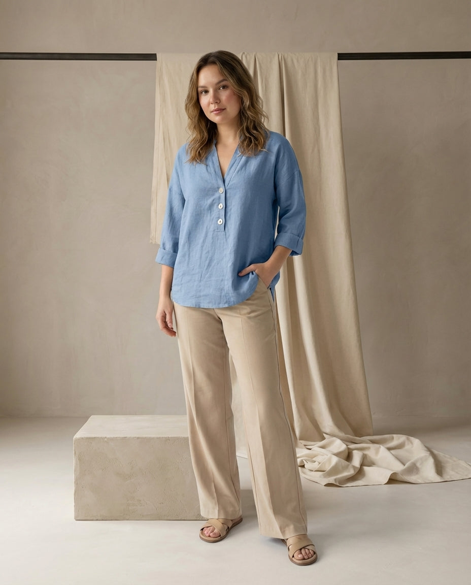 Bluzka damska | Klasyczny krój | Oddychający materiał | Na co dzień i eleganckie wyjścia