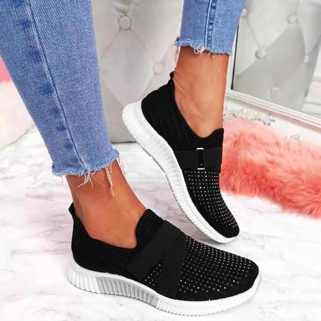 Damskie Buty Sportowe | Oddychająca Siateczka | Wsuwany Model | Na Co Dzień i Spacery