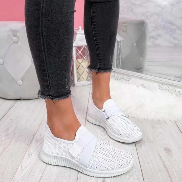 Damskie Buty Sportowe | Oddychająca Siateczka | Wsuwany Model | Na Co Dzień i Spacery