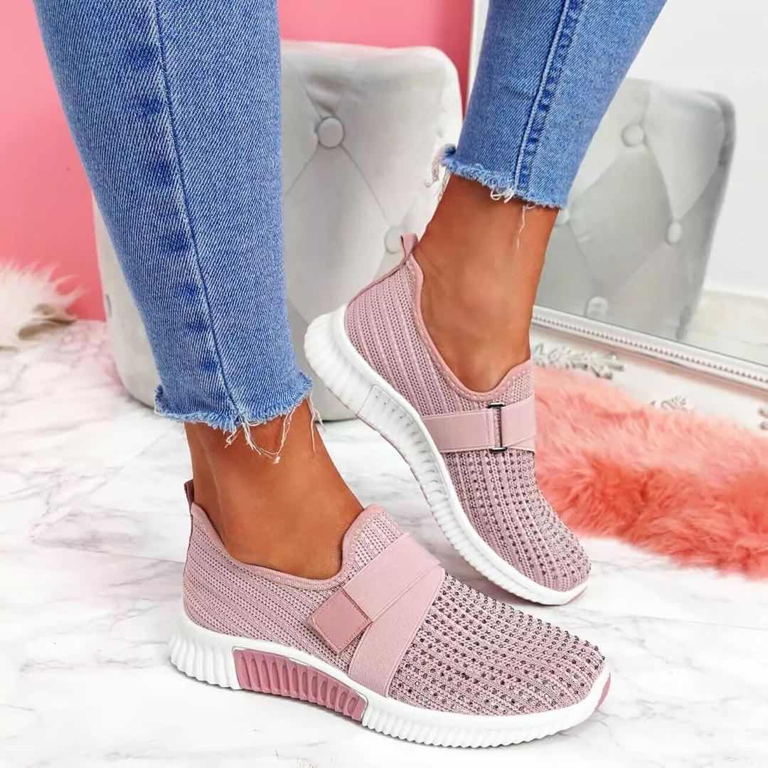 Damskie Buty Sportowe | Oddychająca Siateczka | Wsuwany Model | Na Co Dzień i Spacery