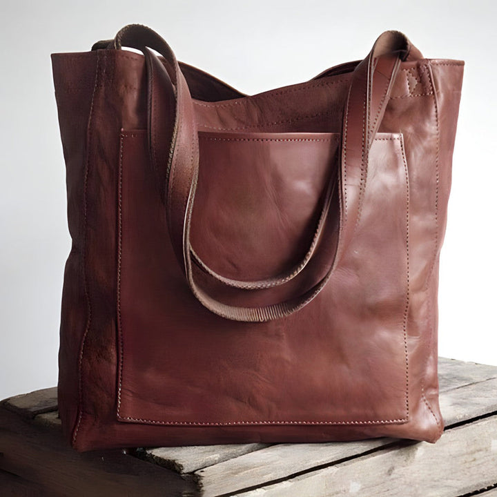 Damska Torebka Shopper | Duża Pojemna Torba | Skórzana