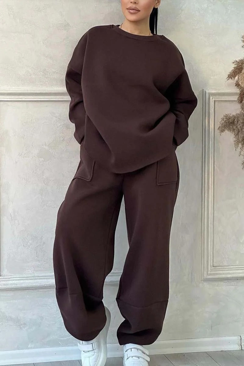 Damski Zestaw Dresowy | Oversize | Minimalistyczny Styl | Komfort na Co Dzień