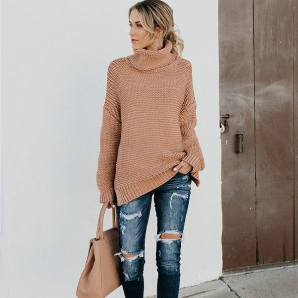 Sweter z Golfem | Gruby Splot | Klasyczny Oversize