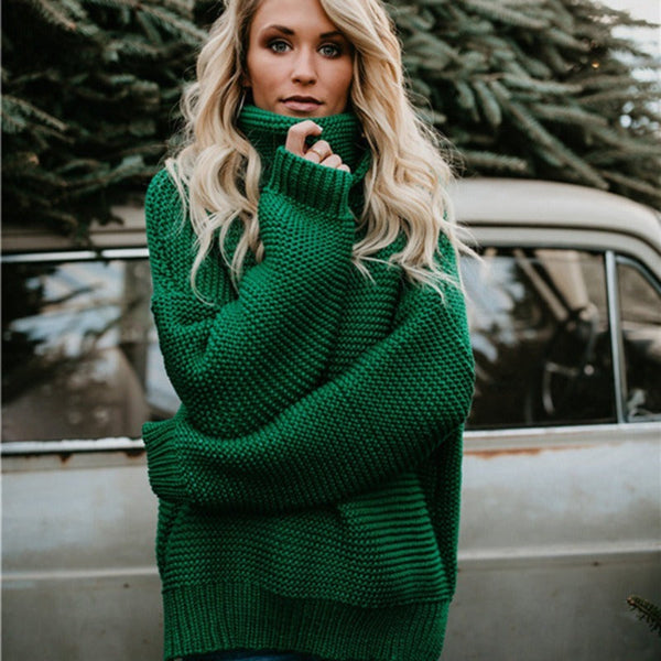 Sweter z Golfem | Gruby Splot | Klasyczny Oversize
