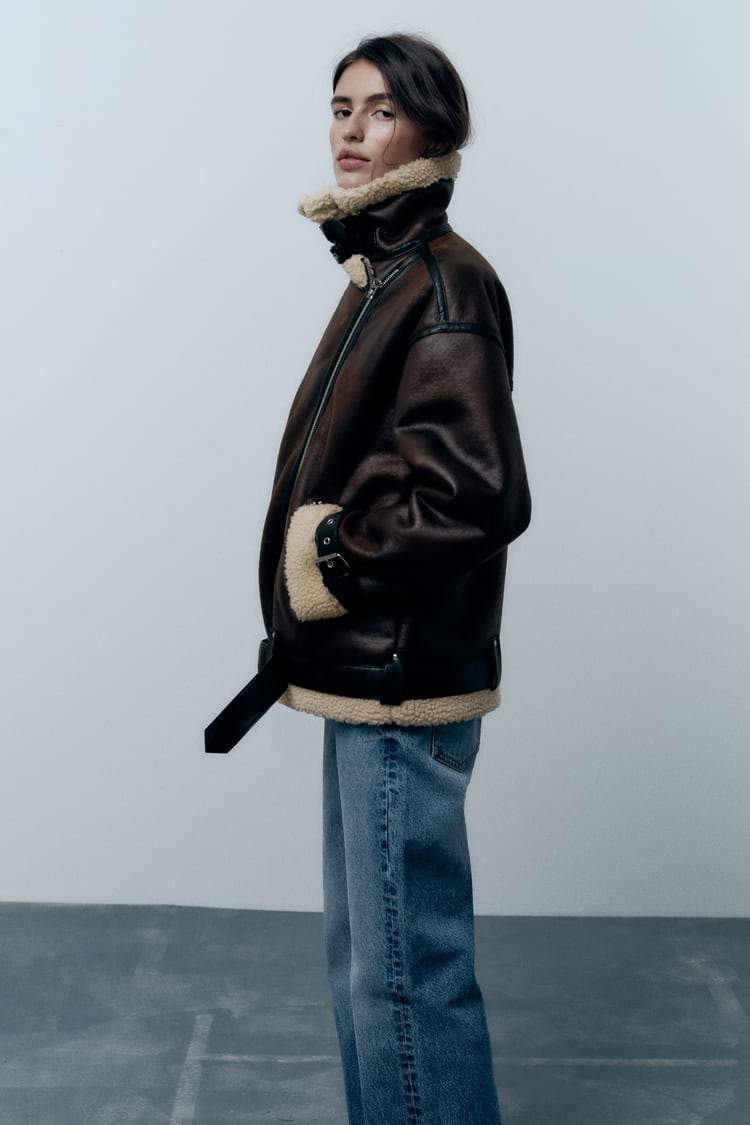 Kurtka Pilotka z Kożuszkiem | Krótki Krój | Styl Vintage