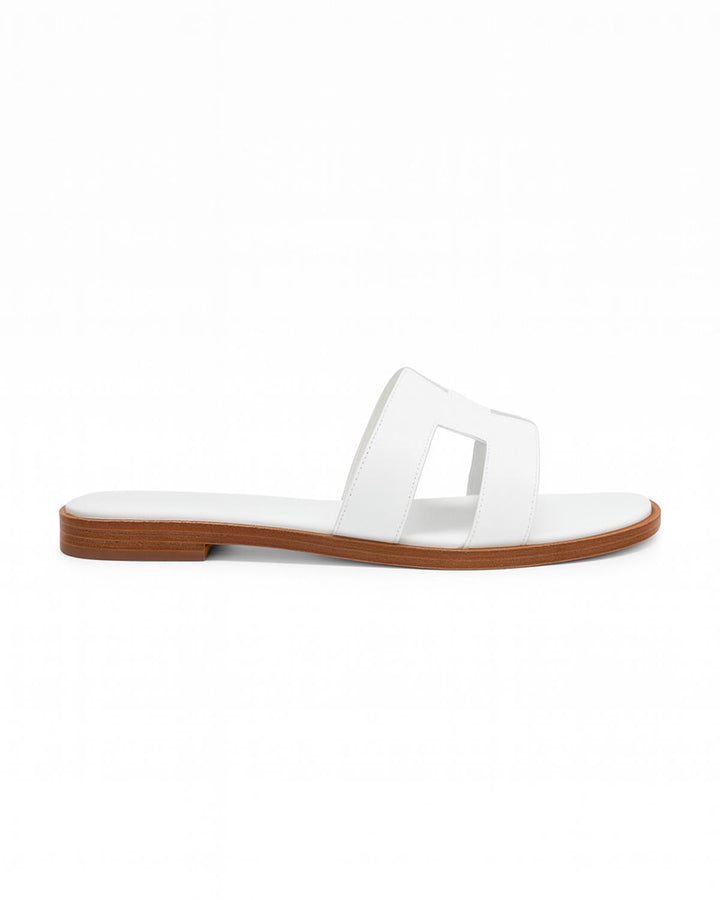 Damskie Klapki Płaskie | Skórzane | Minimalistyczny Design